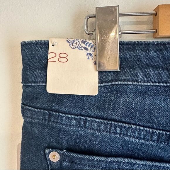 Anthropologie Pilcro Low-Rise Dark Wash Boho Style Flare Jeans Size 28 NWT - Picture 12 of 13